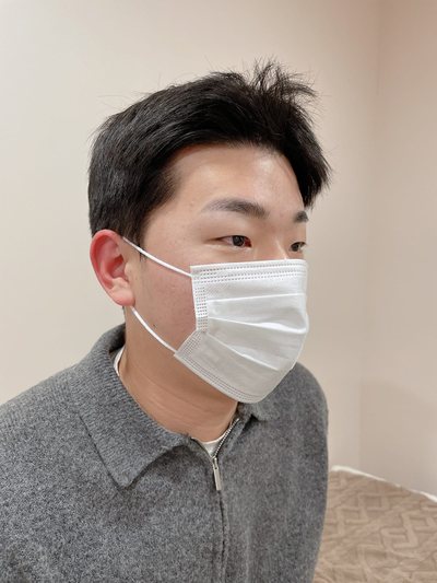男性の眉 · ヘアストローク 施術後