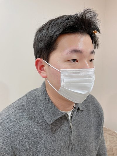 男性の眉 · ヘアストローク 施術前