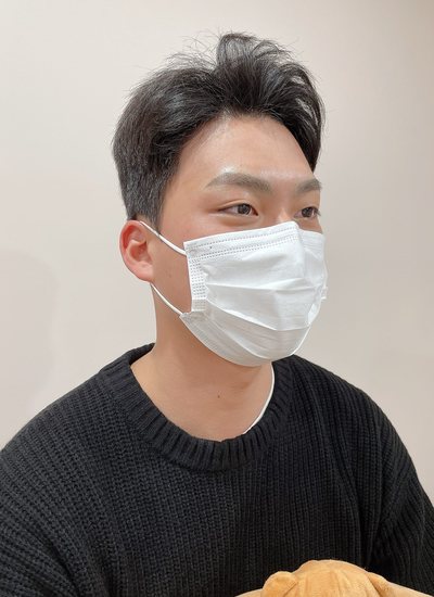男性の眉 · 自然眉 施術後