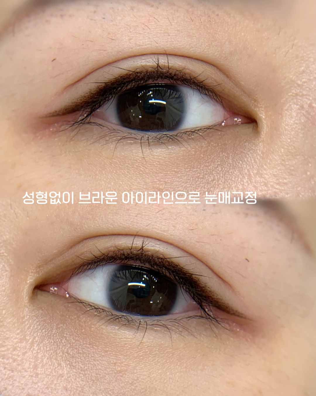 브라운 아이라인