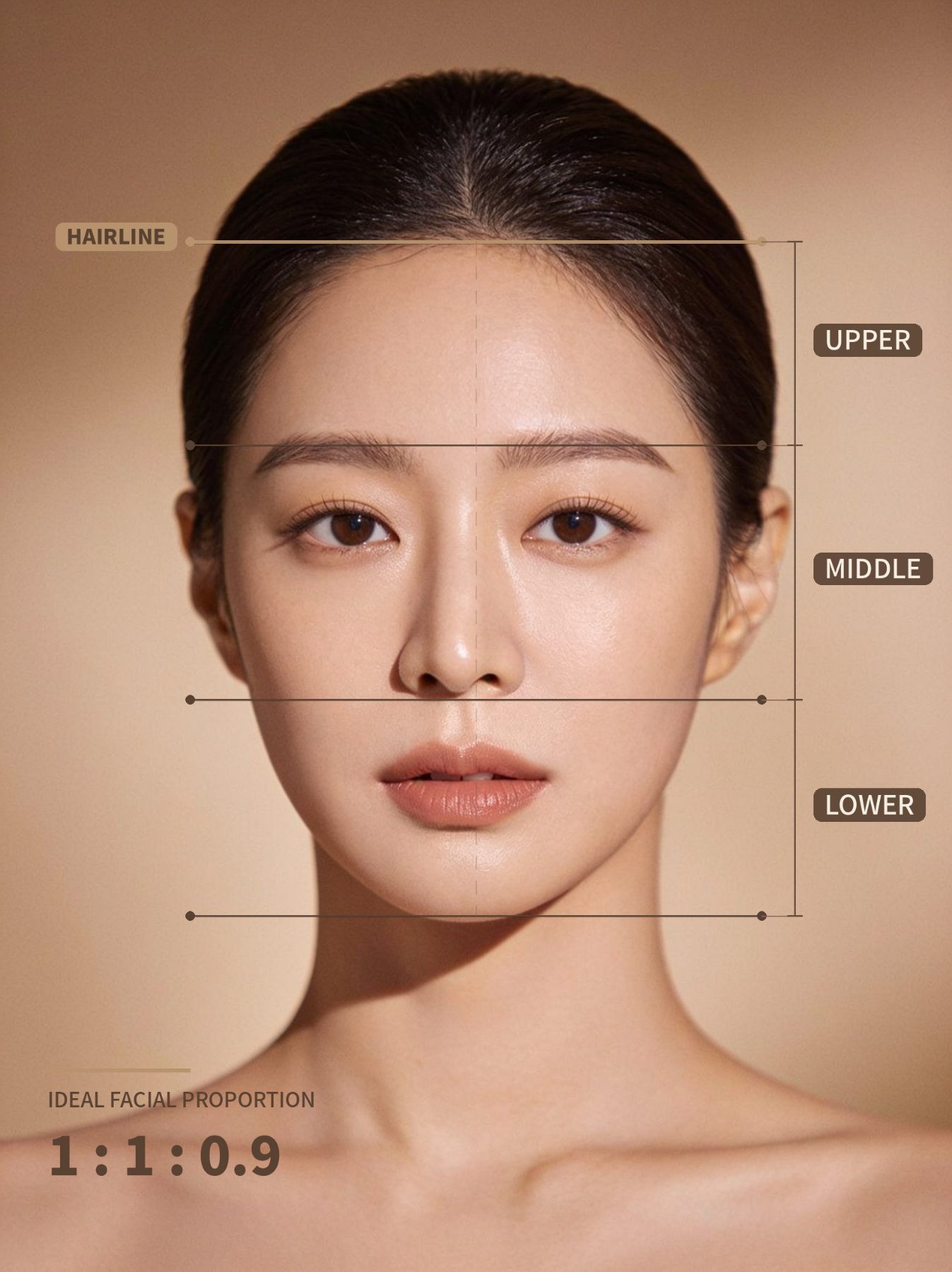 여성 얼굴 비율과 헤어라인